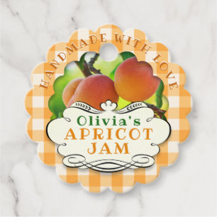 Handmade Apricot Jam Favour Tags