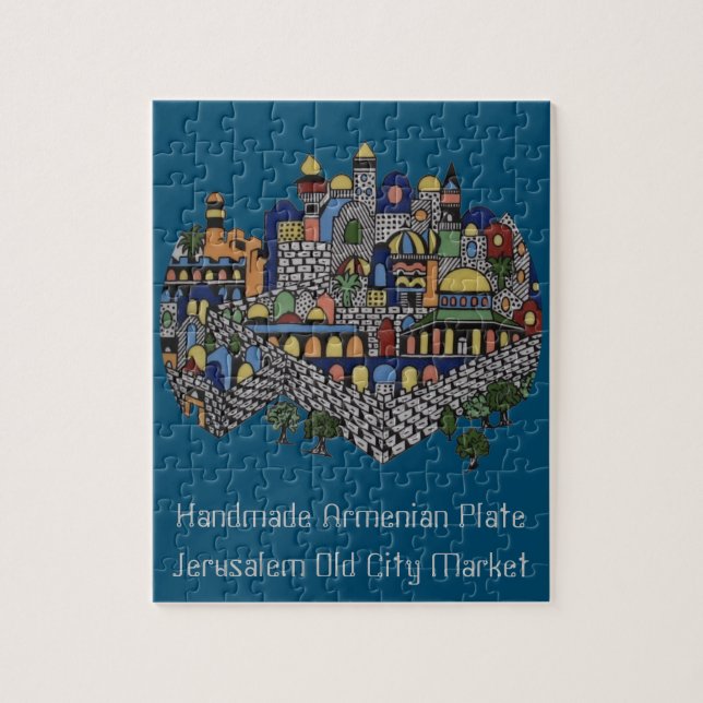 Handmade Armenian Ceramic Plate Jigsaw Puzzle (Vertical)