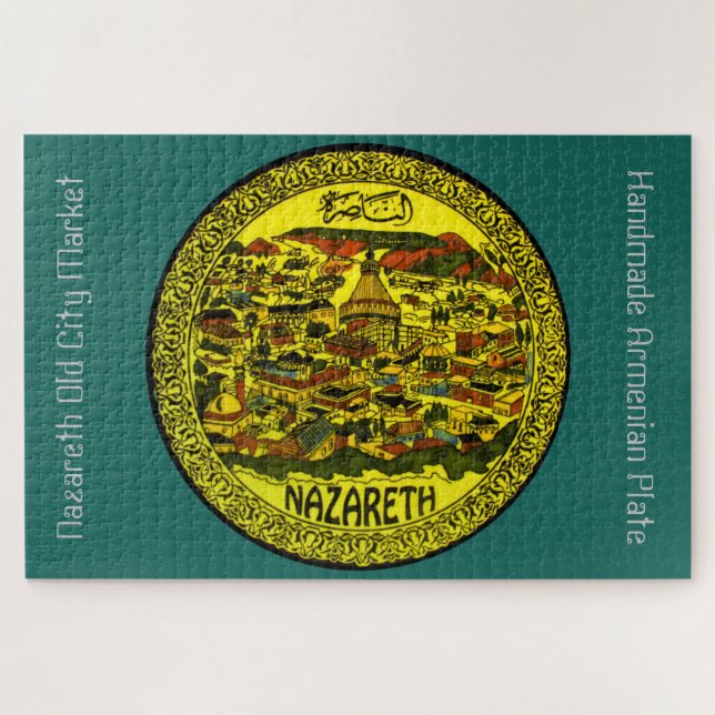 Handmade Armenian Ceramic Plate Jigsaw Puzzle (Horizontal)