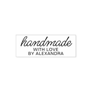 Handmade Artisan Custom Name Self-Inking Stamp