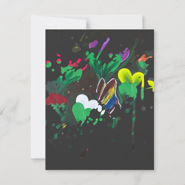 Handmade artwork - Butterfly Bolssom Announcement (Front)