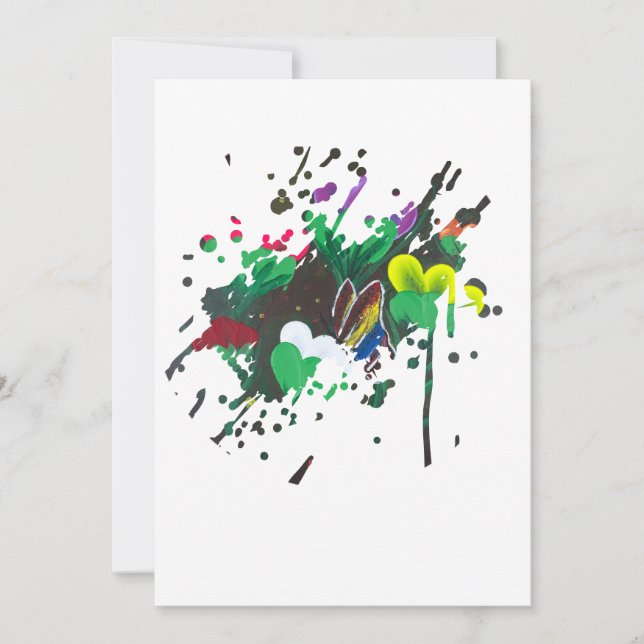 Handmade artwork - Butterfly Bolssom Invitation (Front)