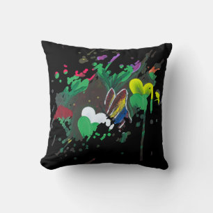 Handmade artwork - Butterfly Bolssom Throw Pillow