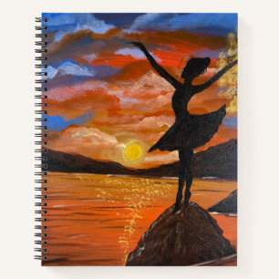 Handmade artwork / Dancing with sunso Notebook