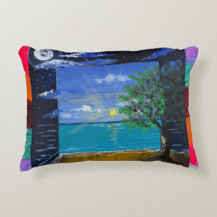 Handmade artwork - Day and Night Accent Pillow