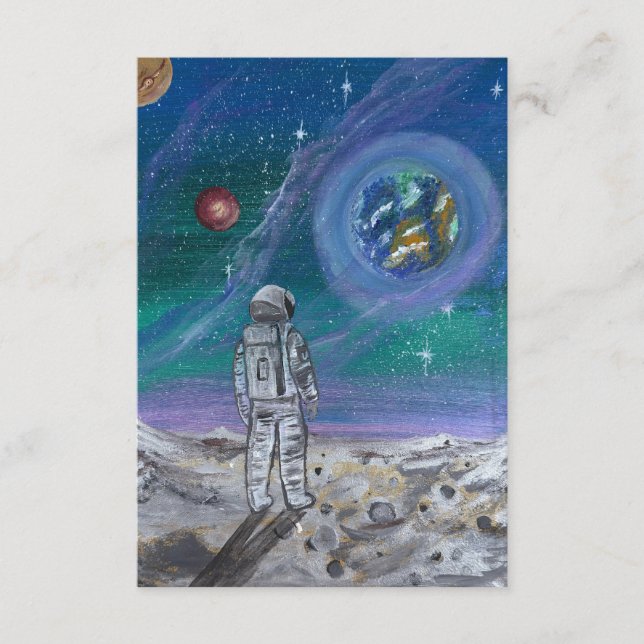 Handmade artwork- Earth view  Enclosure Card (Front)