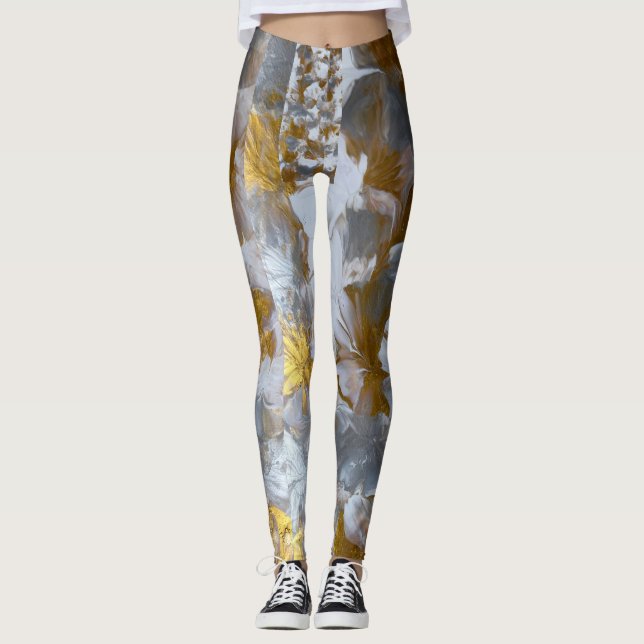  handmade artwork  leggings (Front)