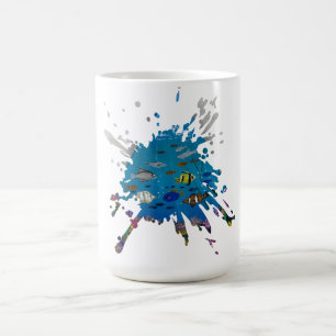 Handmade artwork- ocean depths  coffee mug