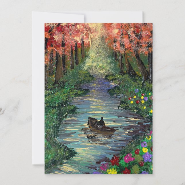 Handmade artwork - Orang trees  Invitation (Front)