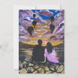 Handmade Artwork – Sunset Together Invitation