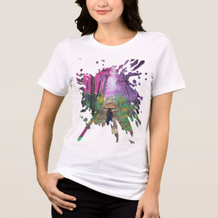 Handmade artwork-Walking alone  Tri-Blend Shirt