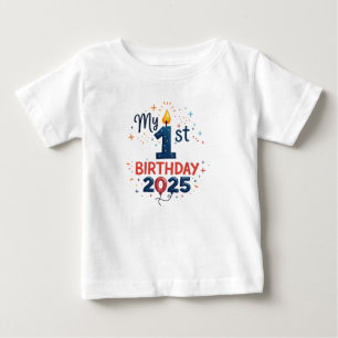 Handmade Baby Boy 1st Birthday Outfit 2025 T-Shirt