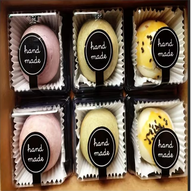 Handmade Black & Pudding Sealing (Handmade Black & Pudding Sealing Stickers Suitable for DIY Gift, Handmade Baking, Birthday Party, )