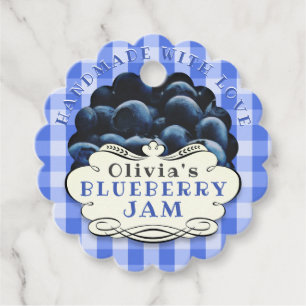Handmade Blueberry Jam Favour Tags