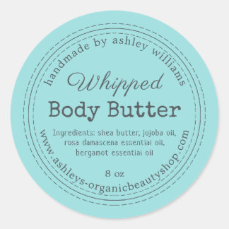 Handmade Body Butter Blue Organic Business Label