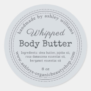 Handmade Body Butter Blue Organic Business Label