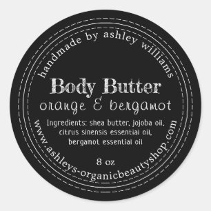 Handmade Body Butter Organic Business Black Label