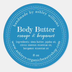 Handmade Body Butter Organic Business Blue Label