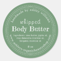 Handmade Body Butter Organic Business Green Label