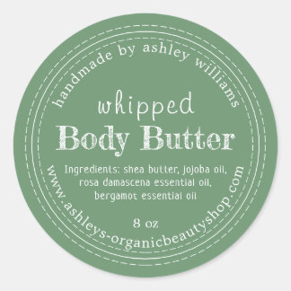 Handmade Body Butter Organic Business Green Label