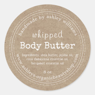 Handmade Body Butter Organic Business Kraft Label