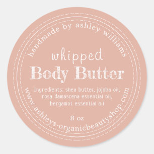 Handmade Body Butter Organic Business Pink Label
