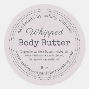 Handmade Body Butter Purple Organic Business Label