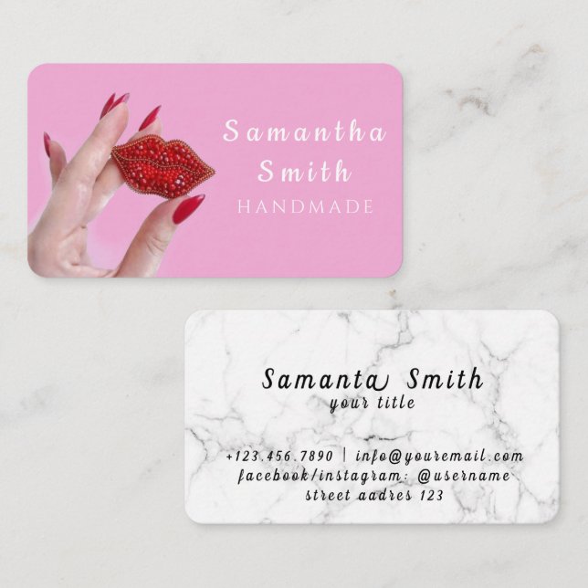 Handmade Brooch Business Card (Front/Back)