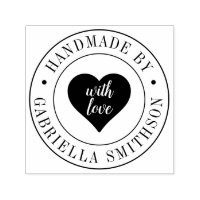 Handmade Business Name in Circle Cute Heart Logo
