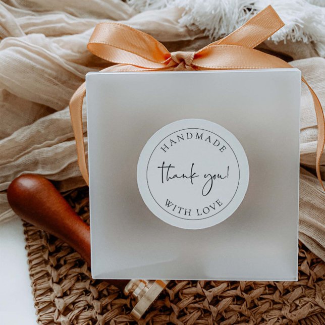 Handmade Business Thank You Packing Sticker Label (Creator Uploaded)
