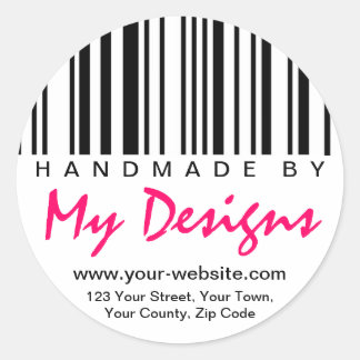 Handmade By Barcode Label Stickers