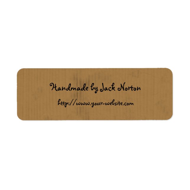 Handmade by - cardboard design (Front)