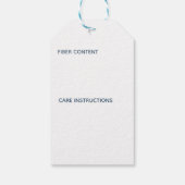 Handmade by Custom Name w. Fibre & Care Knitting Gift Tags (Back)