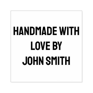 Handmade by, Custom Rubber Stamp