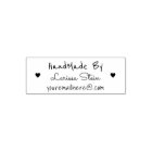 Handmade by (custom text) + name, pink feminine