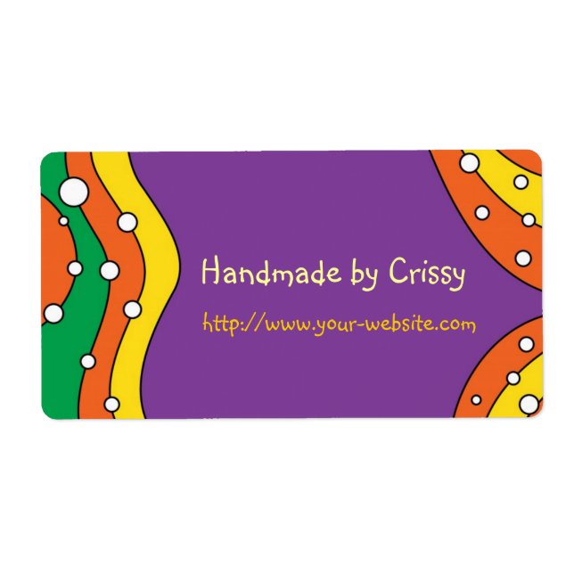 Handmade by - customizable label (Front)