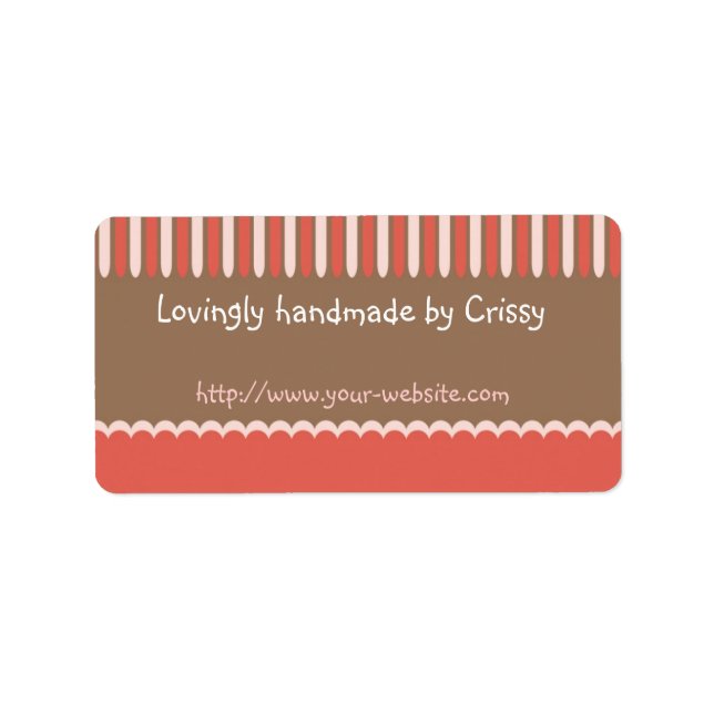 Handmade by - customizable label (Front)