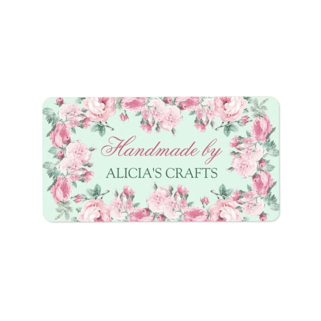 Handmade by labels personalized custom (Front)