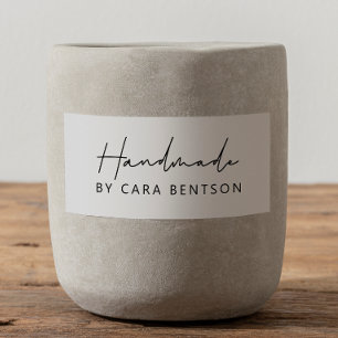 Handmade By Simple Modern Minimalist Script & Name Self-inking Stamp