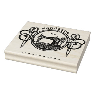 Handmade By Vintage Sewing Machine Stamp