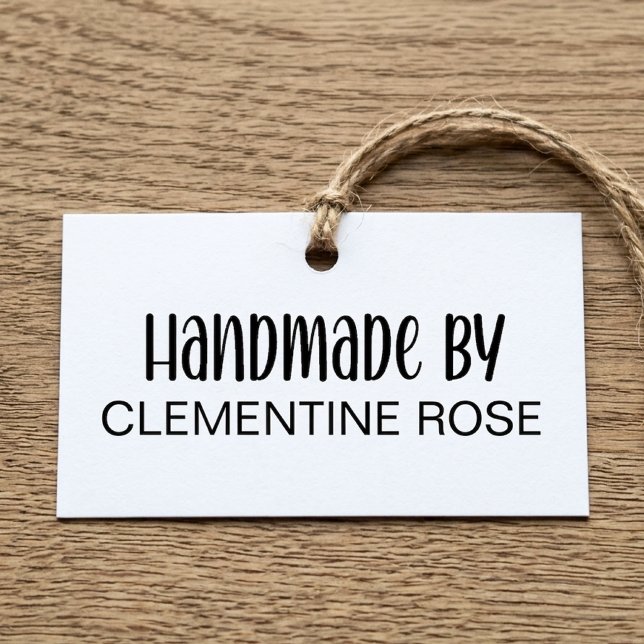 Handmade By Whimsical Handwritten Script Self-inking Stamp (Creator Uploaded)