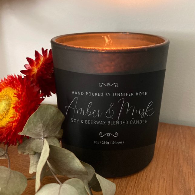 Handmade candle mono simple heart divider sticker (Creator Uploaded)