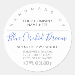 Handmade Candle or Soap Blue Scented Product Label
