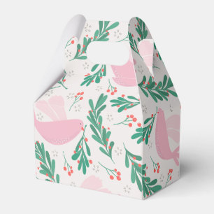 Handmade Christmas Dove of Peace Olive Branch Favor Box