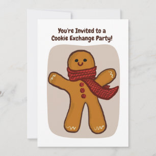 Handmade Cookie Exchange Party Holiday Editable Invitation