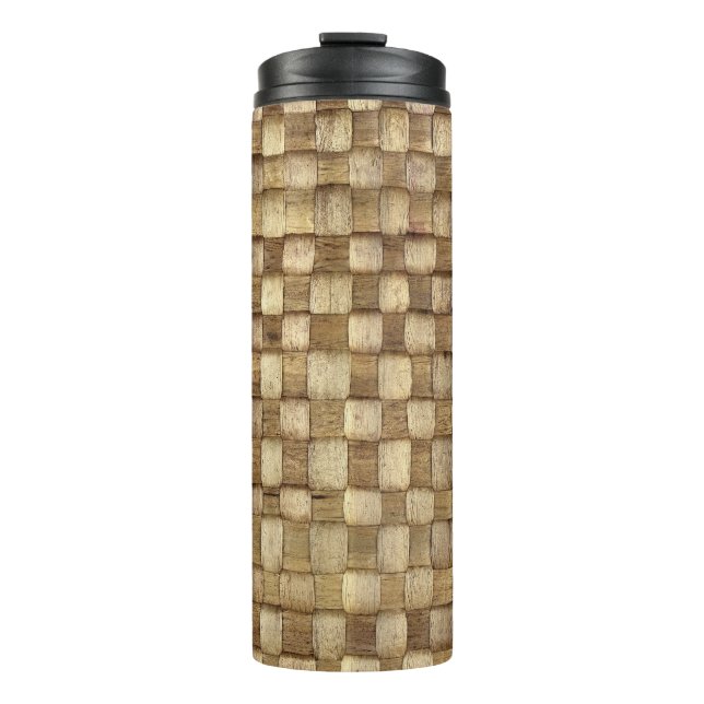 Handmade Craft Basket Seamless Texture Thermal Tumbler (Front)