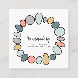 Handmade Crafter Etsy Artisan Rustic Modern Square Square Business Card