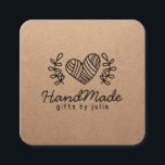 Handmade crafts modern brown kraft paper rustic calling card<br><div class="desc">Handmade crafts modern brown kraft paper rustic</div>
