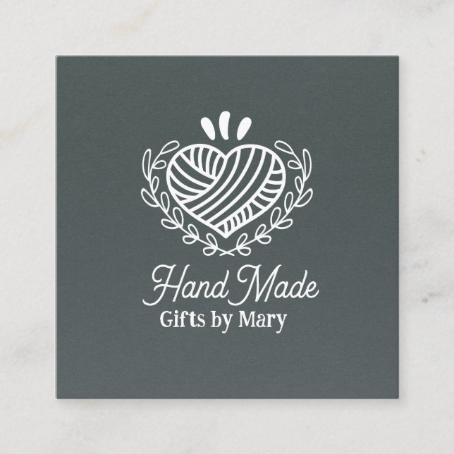 Handmade crafts paper rustic calling card (Front)