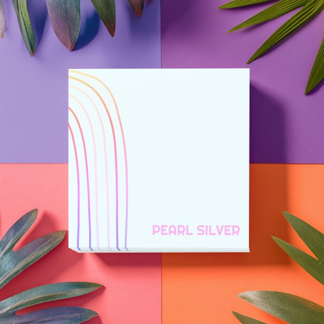 Handmade Curve Lines CUSTOM Monogram Personalized Post-it Notes (Handmade Curve Lines CUSTOM Monogram Personalized Post-it Notes
)